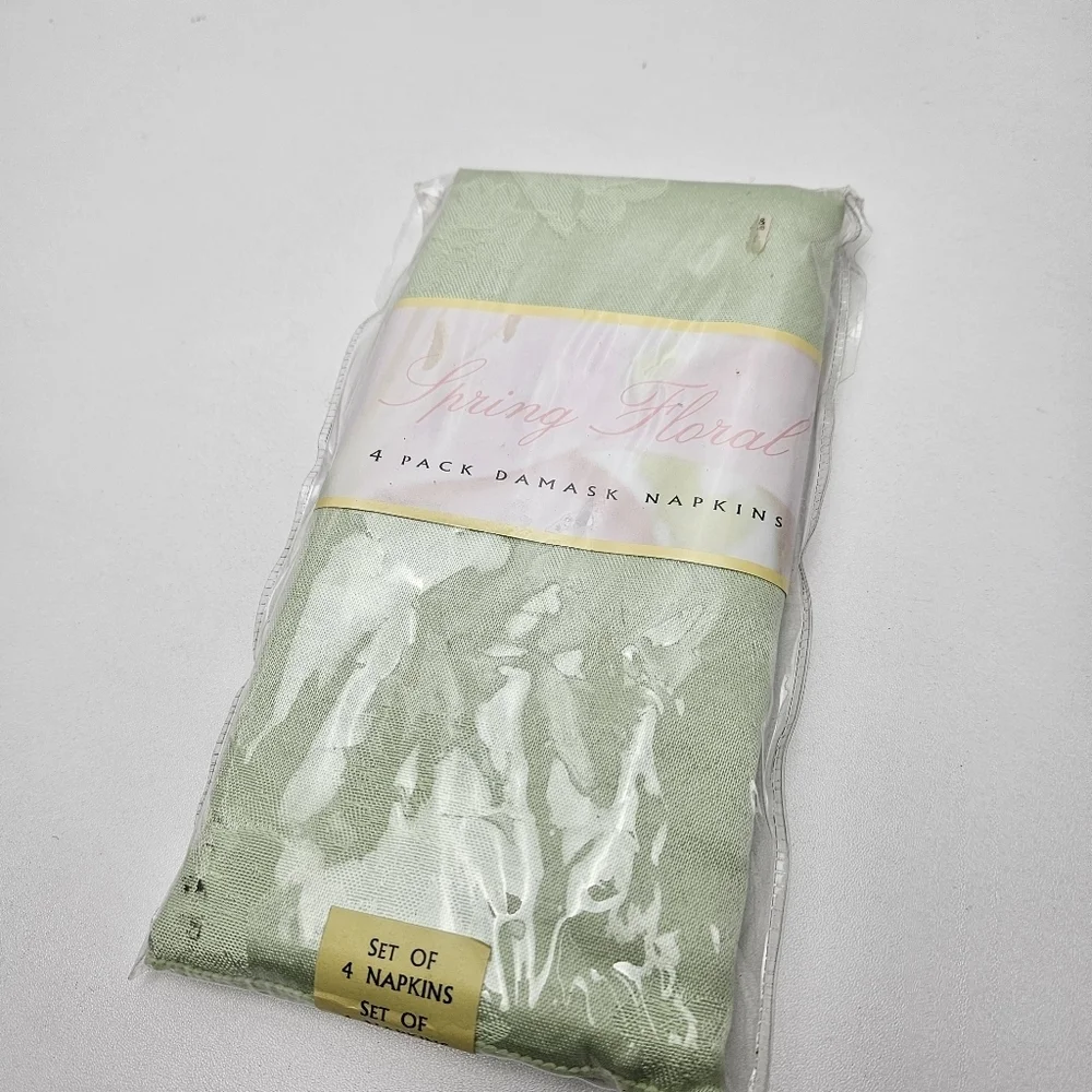 Damask Napkins set of 4 in green